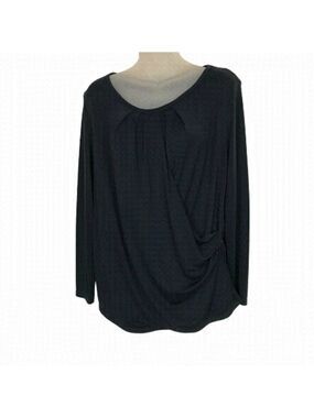 Robert Rodriguez Navy Blue Wrap Like Top Size L